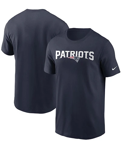 Men's Navy New England Patriots Team Wordmark T-shirt