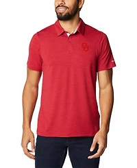 Men's Crimson Oklahoma Sooners Tech Trail Space Dye Omni-Shade Polo