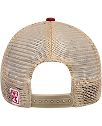 Men's Crimson Washington State Cougars Split Bar Trucker Adjustable Hat