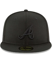 Men's Black Atlanta Braves Primary Logo Basic 59FIFTY Fitted Hat