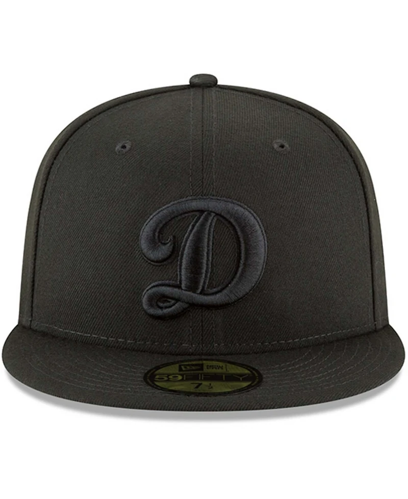 Men's Black Los Angeles Dodgers Secondary Logo Basic 59FIFTY Fitted Hat