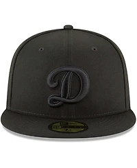 Men's Black Los Angeles Dodgers Secondary Logo Basic 59FIFTY Fitted Hat