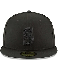 Men's Black Seattle Mariners Primary Logo Basic 59FIFTY Fitted Hat