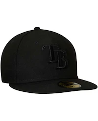 Men's Black Tampa Bay Rays Primary Logo Basic 59FIFTY Fitted Hat