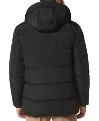 Marc New York Men's Yarmouth Micro Sheen Parka Jacket with Fleece-Lined Hood
