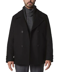 Marc New York Men's Danton Peacoat with Inset Bib