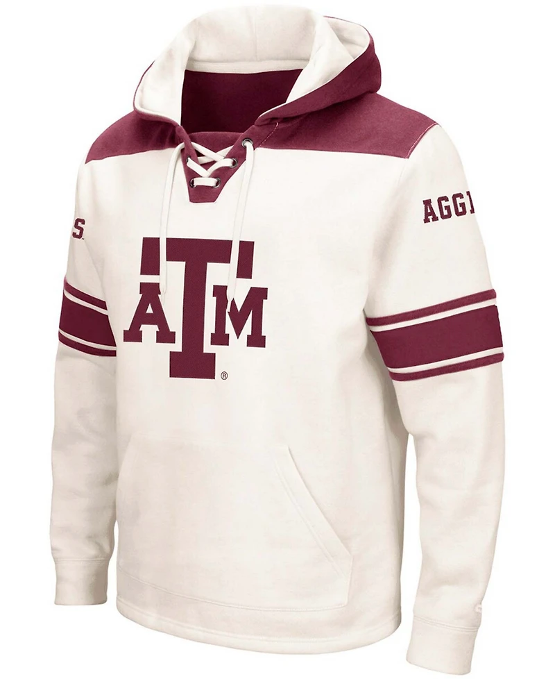 Men's Cream Texas A M Aggies 2.0 Lace-Up Hoodie