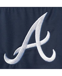 Men's Navy Atlanta Braves Double Play Hoodie Full-Zip Jacket