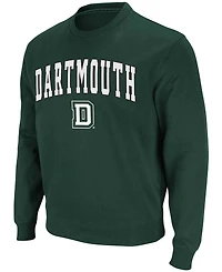 Men's Green Dartmouth Big Arch Logo Tackle Twill Pullover Sweatshirt