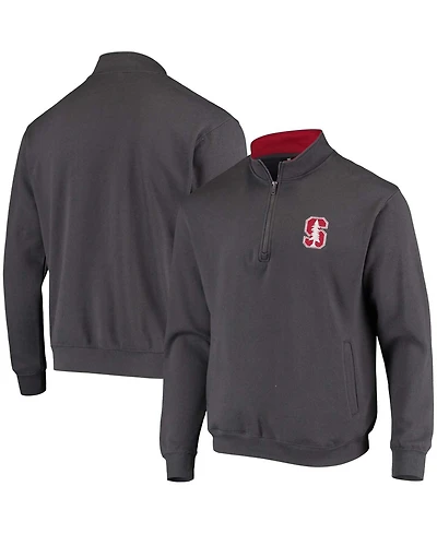 Men's Charcoal Stanford Cardinal Tortugas Logo Quarter-Zip Jacket