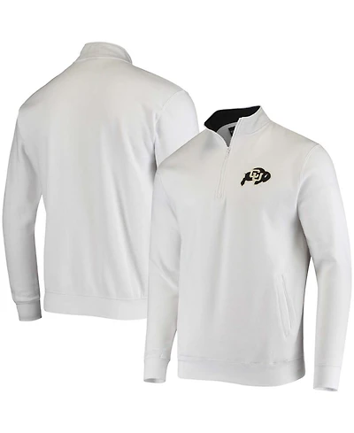 Men's White Colorado Buffaloes Tortugas Logo Quarter-Zip Jacket