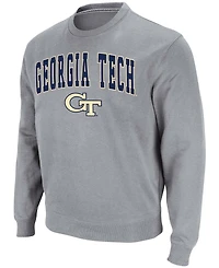 Colosseum Men's Georgia Tech Yellow Jackets Arch Logo Tackle Twill Pullover Sweatshirt