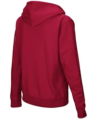 Women's Crimson Harvard Arched Name Full-Zip Hoodie