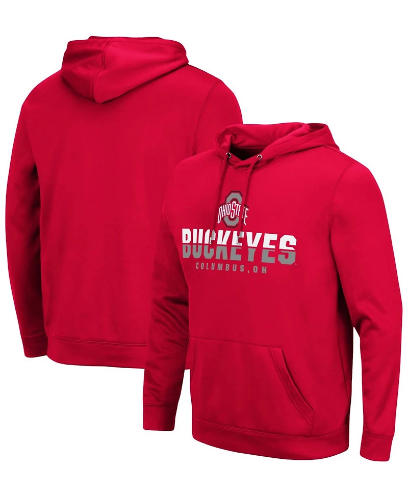 Men's Scarlet Ohio State Buckeyes Lantern Pullover Hoodie