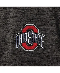 Men's Heather Black Ohio State Buckeyes Big Tall Down Swing Polo Shirt