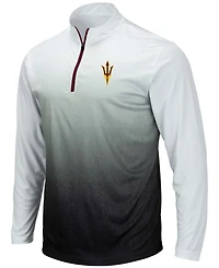 Men's Gray Arizona State Sun Devils Magic Team Logo Quarter-Zip Jacket
