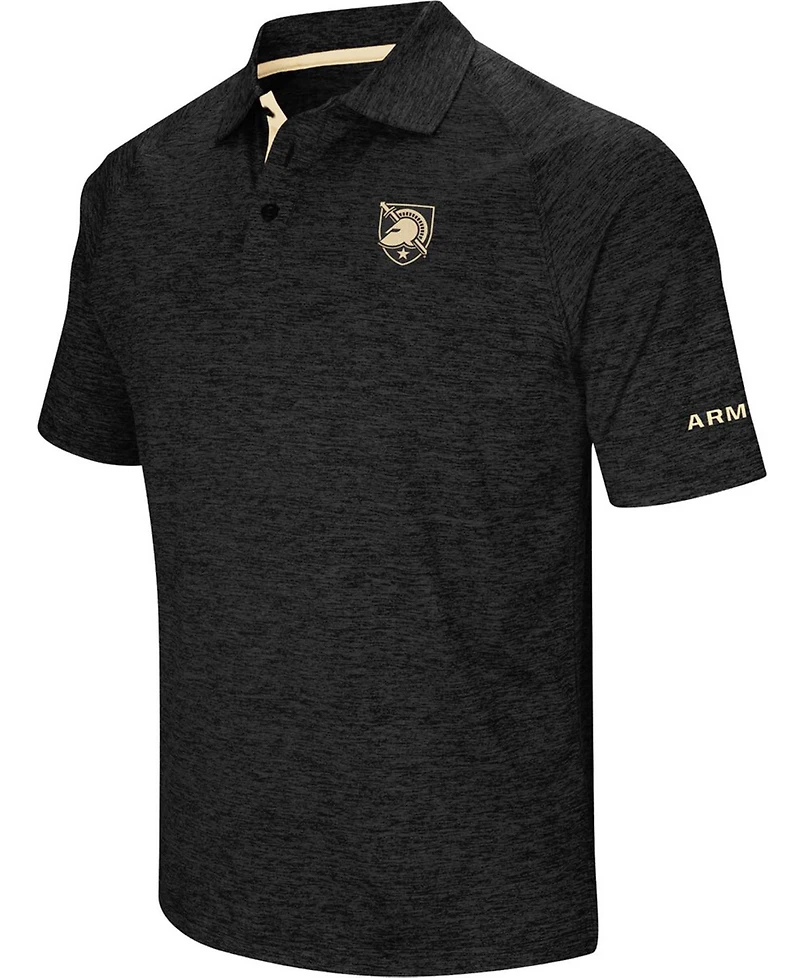 Men's Heather Black Army Knights Down Swing Polo Shirt