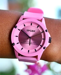 Spgbk Watches Unisex Hillendale Pink Silicone Band Watch 44mm