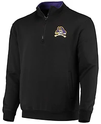 Men's Black Ecu Pirates Tortugas Logo Quarter-Zip Jacket