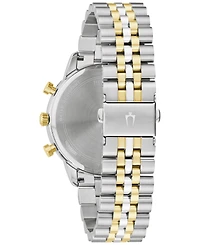 Bulova Men's Classic Chronograph Two-Tone Stainless Steel Bracelet Watch 41mm, Created for Macy's