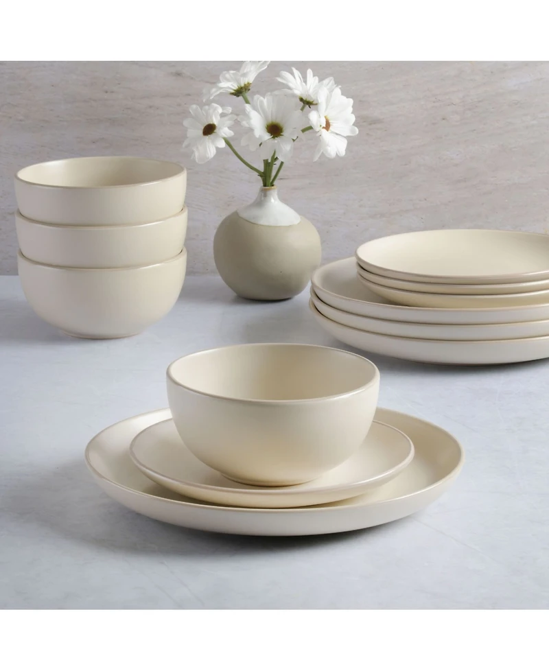 Gibson Home Rockaway 12-Piece Dinnerware Set, Service for 4