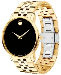 Movado Men's Swiss Museum Classic Gold-Tone Pvd Stainless Steel Bracelet Watch 40mm