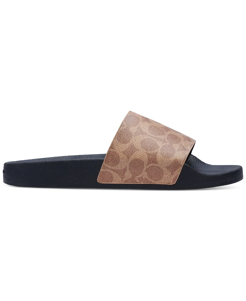 Coach Men's Signature Coated Canvas Pool Slide