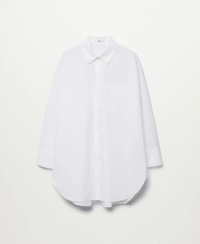 Mango Women's Chest-Pocket Cotton Shirt