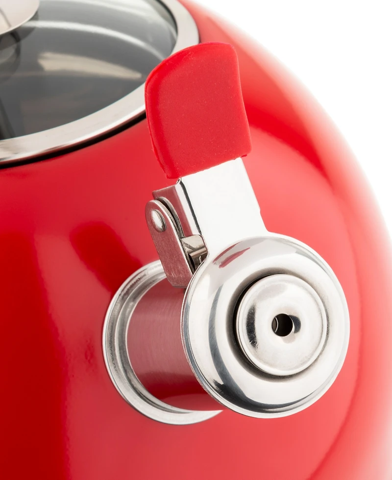 Viking Stainless Steel 2.6-Quart Black Tea Kettle with Copper Handle