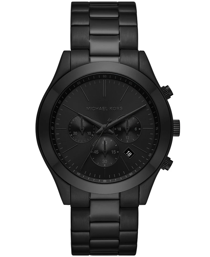 Michael Kors Men's Slim Runway Black Stainless Steel Bracelet Watch, 44mm