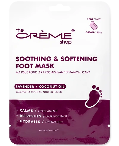 The Creme Shop Soothing & Softening Foot Mask, 3-Pk.
