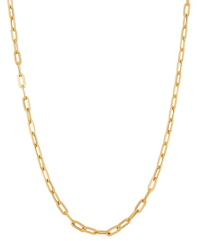 Lightweight Paperclip Link 20" Chain Necklace in 10k Gold