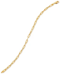 Lightweight Paperclip Link Chain Bracelet in 10k Gold
