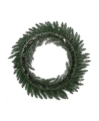 Glitzhome Oversized Pre-Lit Snow Flocked Christmas Wreath with 60 Warm White Lights, 36" D