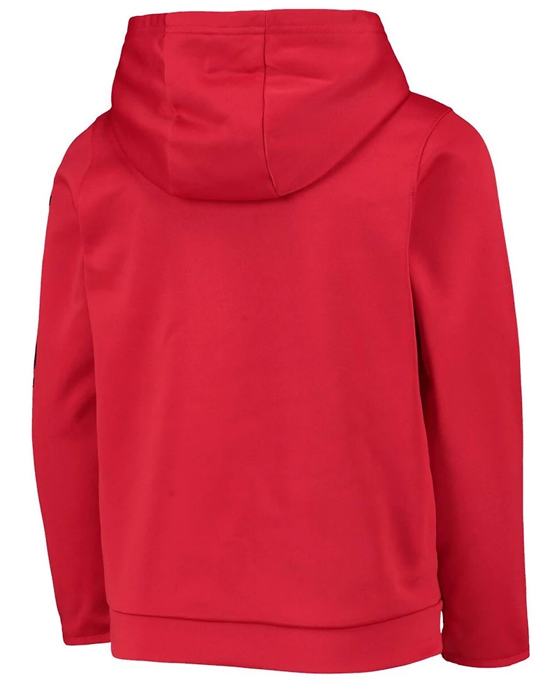Big Boys and Girls Red Cincinnati Bearcats Fleece 2-Hit Pullover Hoodie