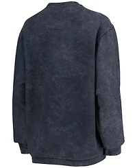 Women's Navy Cal Bears Comfy Cord Vintage-Like Wash Basic Arch Pullover Sweatshirt