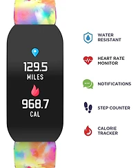 Itouch Unisex Tiedye Silicone Strap Active Smartwatch 44mm