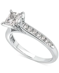 Diamond Princess-Cut Channel-Set Bridal Set (1-1/2 ct. t.w.) in 14k White Gold