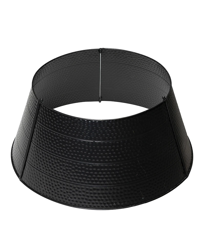 Glitzhome Black Hammer-Harden Metal Tree Collar Kd, 26"