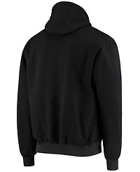 Men's Black New Orleans Saints Craftsman Thermal Lined Full-Zip Hoodie