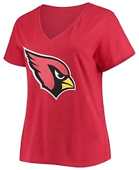 Women's Plus Kyler Murray Cardinal Arizona Cardinals Name Number V-Neck T-shirt