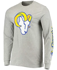 Men's Heathered Gray Los Angeles Rams Halftime Long Sleeve T-shirt