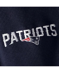 Men's Navy New England Patriots Maverick Thermal Henley Long Sleeve T-shirt
