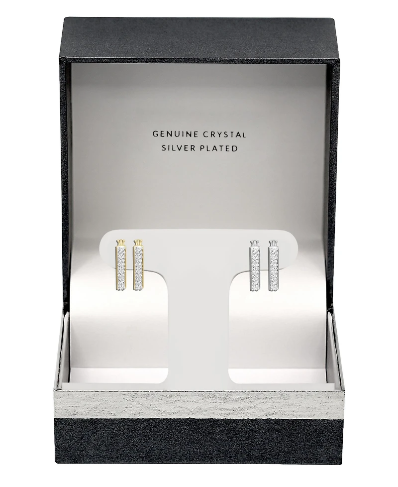 And Now This Gold Plated 2-Piece Click Top Hoop Earrings Set