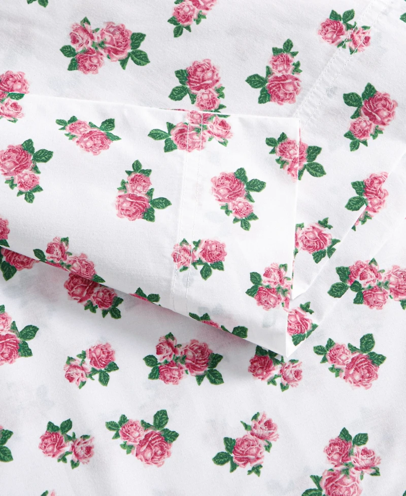 Closeout! Betsey Johnson Printed Cotton Percale 4-Pc. Sheet Set, Queen