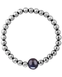 Effy Men's White Freshwater Pearl (11mm) & Hematite Stretch Bracelet (Also in Black Freshwater Pearl