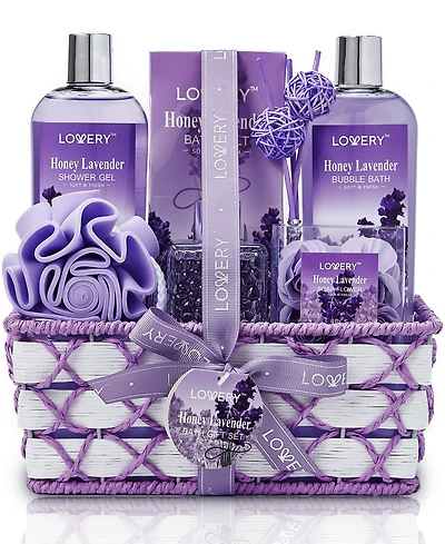 Lovery Honey Lavender Relax Body Care Gift Set, 13 Piece