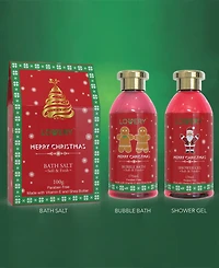 Lovery Strawberry Sandalwood Christmas Gift Set, Bath and Body Care Gift Package, 8 Piece