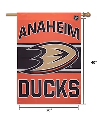 Multi Anaheim Ducks 28" x 40" Wordmark Single-Sided Vertical Banner