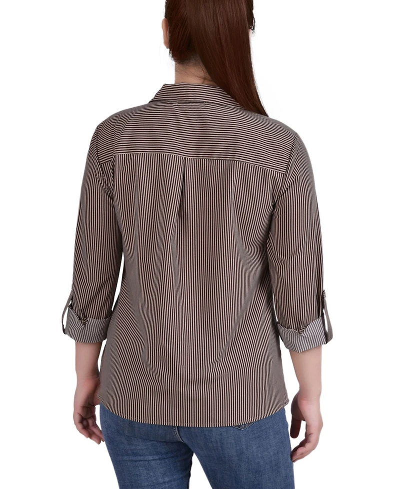 Women's 3/4 Roll Tab Shirt with Pockets